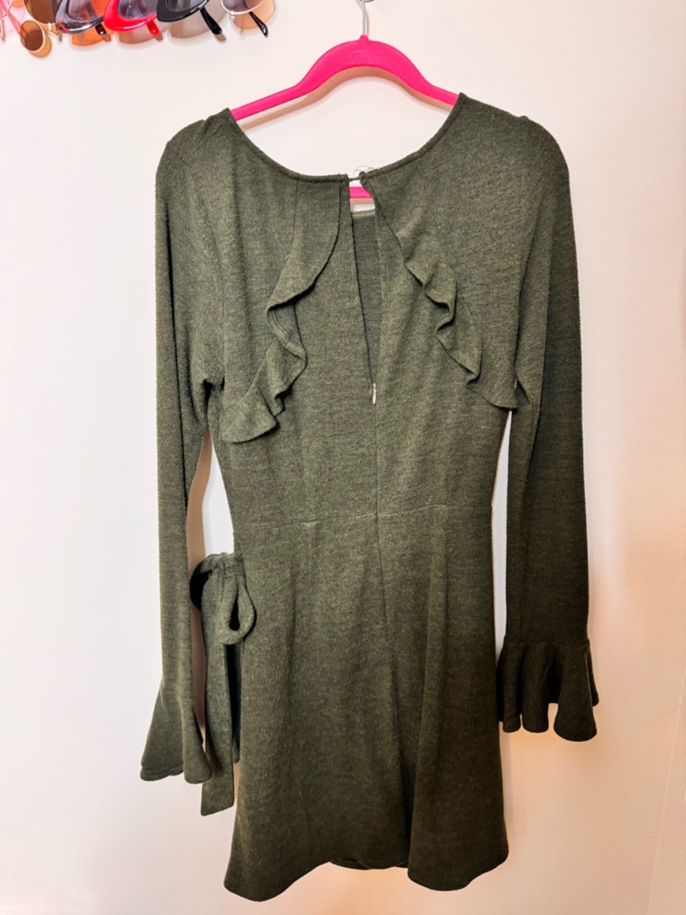 Lulu's Olive Green Crewneck Knit Tunic - Picture 2 of 3